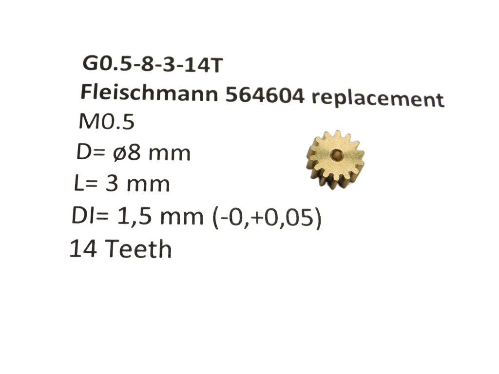 Crazytoys micromotor G0.5-8-3-14T tandwiel